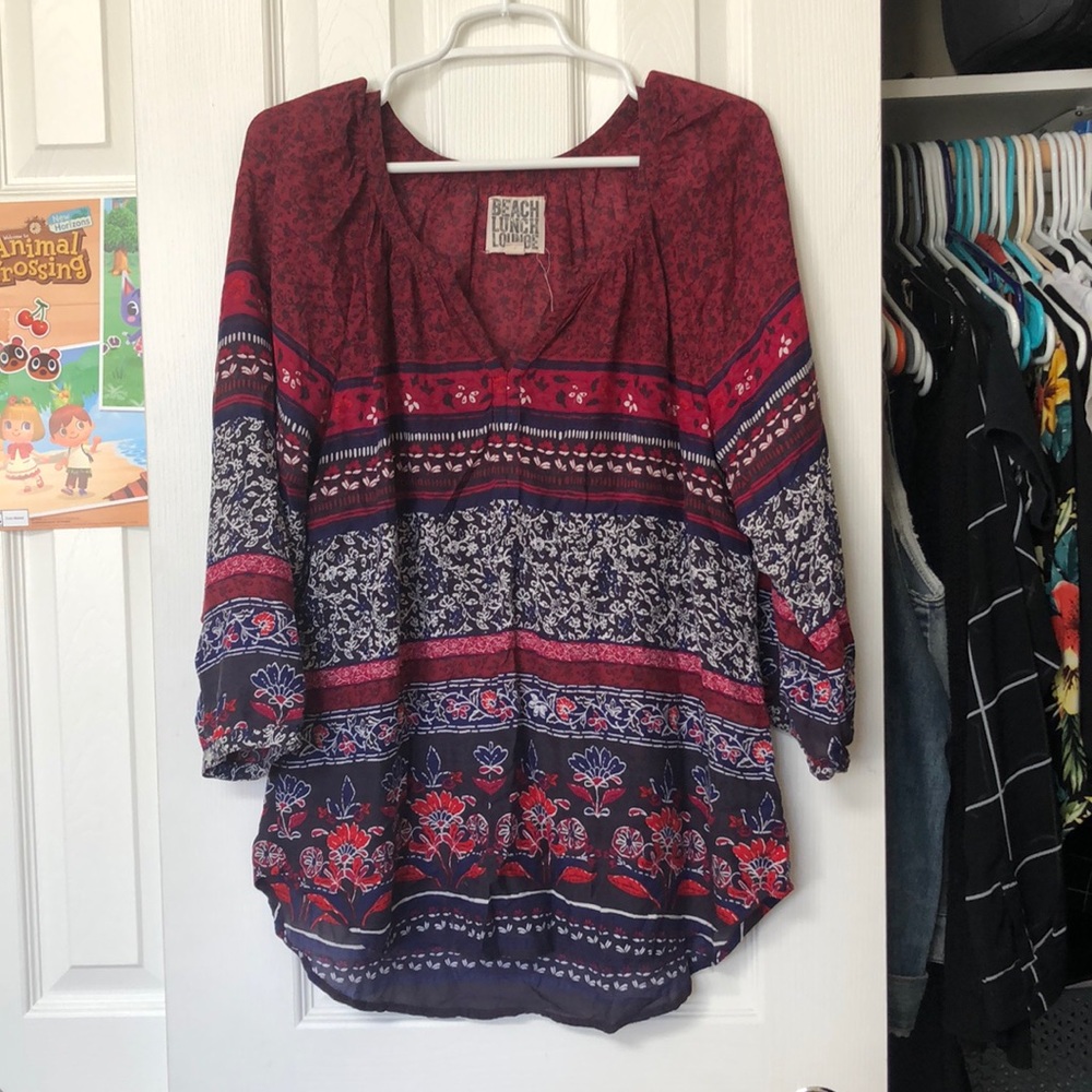 Beach Lunch Lounge Paisley Blouse